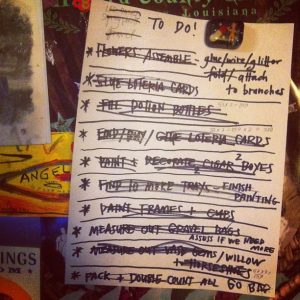crossing things off list